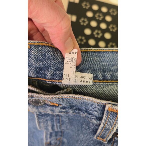Vintage Levis 550 High-Waisted Blue Jeans Distressed Denim Straight Leg 28" - Picture 13 of 13